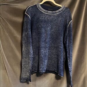 ATM Anthony Thomas Melillo Washed Blue Crewneck Sweater
